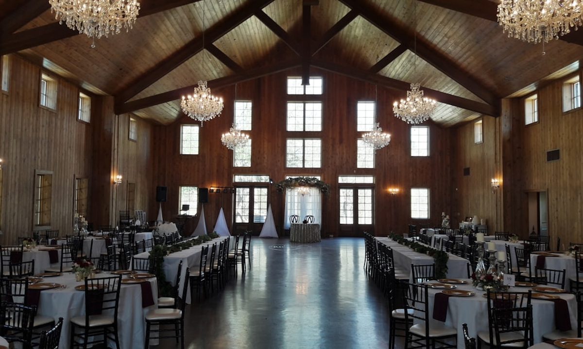 Event space set for a reception
