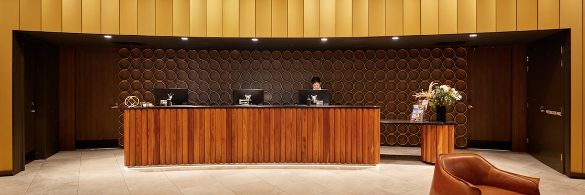 Reception desk at Cliffside Collection